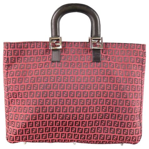 fendi leather woven vintage bag|Fendi shopping bag tote.